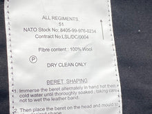 Load image into Gallery viewer, Original British Army Blue Beret - Wool Knitted Dark Blue - Size 51 - The Militaria Shop