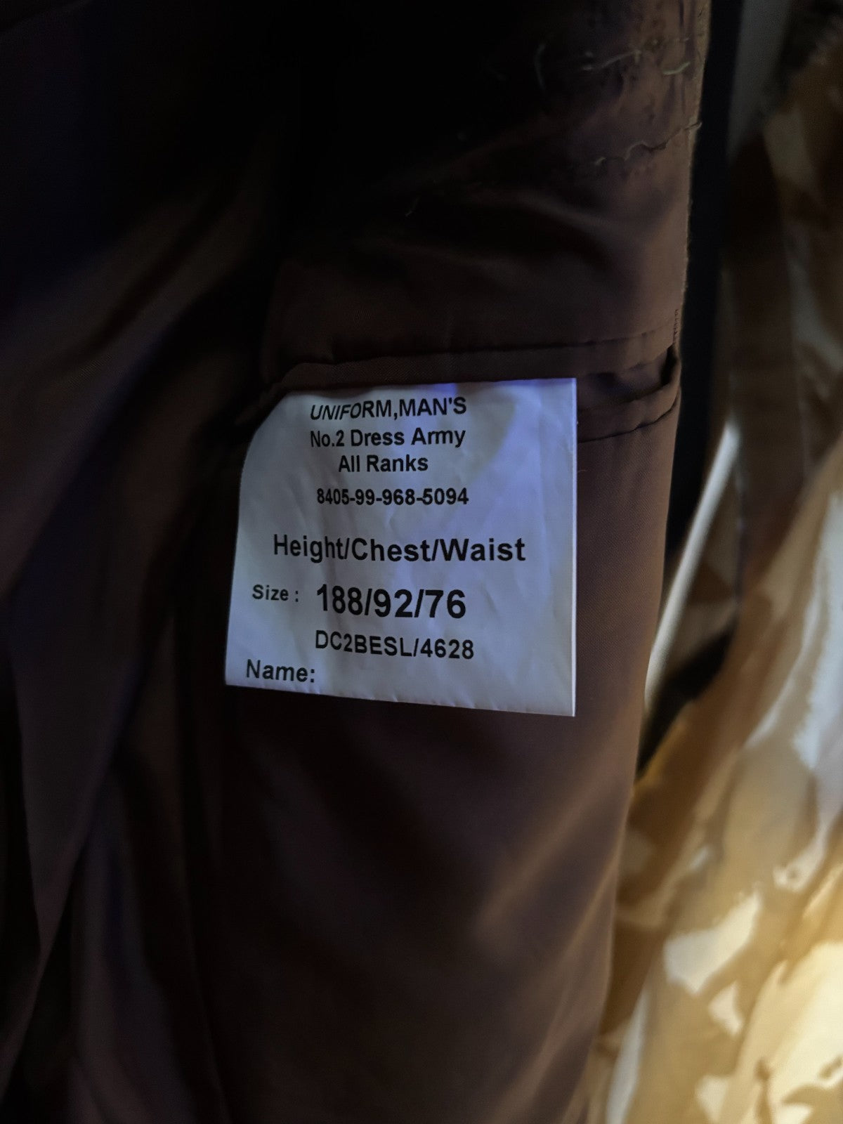 Grade 1 British Army FAD No2 Dress Uniform Jacket - Size 188/92/72 - The Militaria Shop