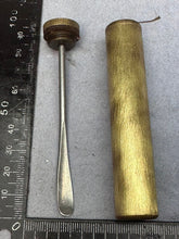 Load image into Gallery viewer, Original WW1 British Army SMLE Enfield Brass Oil Bottle - R&N Ltd Maker Marked - The Militaria Shop