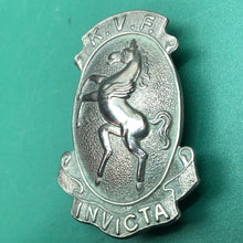 Load image into Gallery viewer, Original WW1 British Army Cap Badge - Kent Volunteer Fencibles - The Militaria Shop