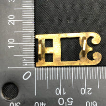 Load image into Gallery viewer, Original WW1 British Army Brass Shoulder Title - 3rd Hussars - The Militaria Shop