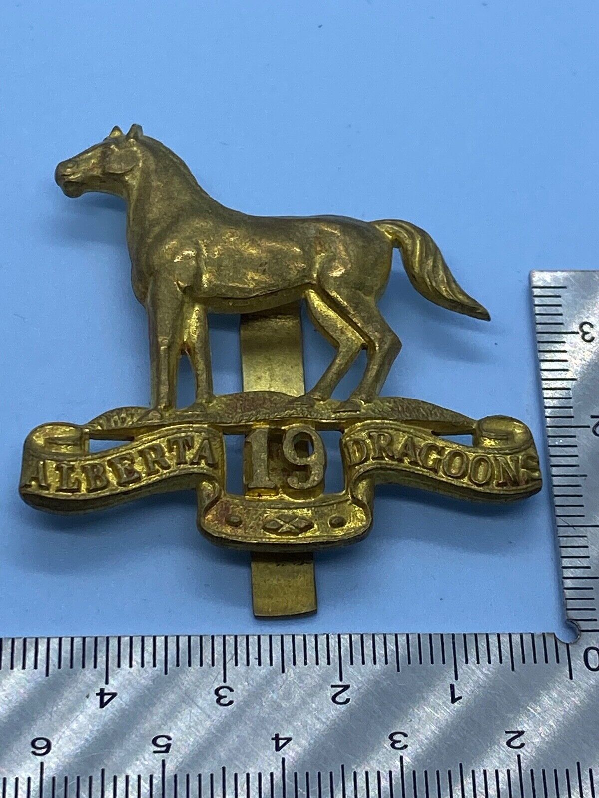Original Canadian Army 19th Alberta Dragoons Cap Badge - The Militaria Shop