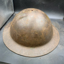 Load image into Gallery viewer, Original British Army WW2 Rolled Edge Mk2 Combat Helmet - The Militaria Shop