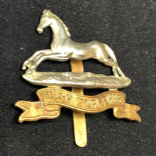 Charger l'image dans la galerie, Genuine WW2 British Army Brass Cap Badge - West Yorkshire Regiment - The Militaria Shop