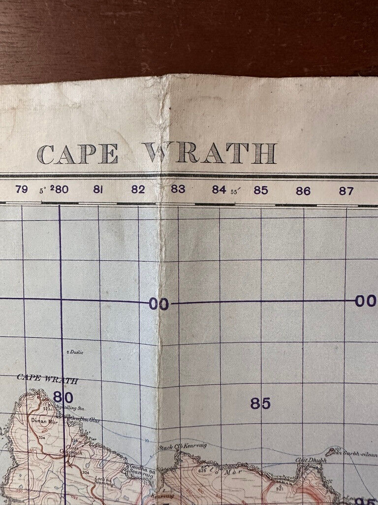 Original WW2 British Army GSGS Map of Scotland - Cape Wrath - The Militaria Shop