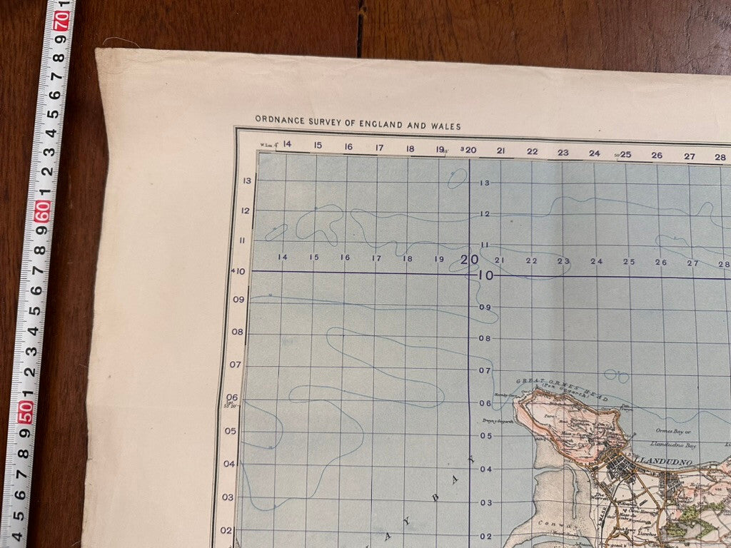 Original WW2 British Army GSGS OS Map of Great Britain - Llandudno & Denbigh - The Militaria Shop