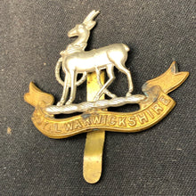 Load image into Gallery viewer, Original WW2 British Army Cap Badge - Royal Warwickshire Regiment - The Militaria Shop