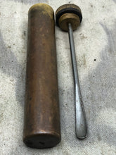 Load image into Gallery viewer, Original WW1 British Army SMLE Enfield Brass Oil Bottle - EFD Marked - The Militaria Shop