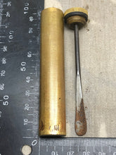 Load image into Gallery viewer, Original WW1 WW2 British Army Empty Brass Oil Bottle Lee Enfield SMLE - The Militaria Shop