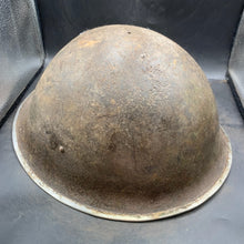 Charger l'image dans la galerie, Original British/Canadian Army WW2 Mk3 Turtle High Rivet Combat Steel Helmet - The Militaria Shop
