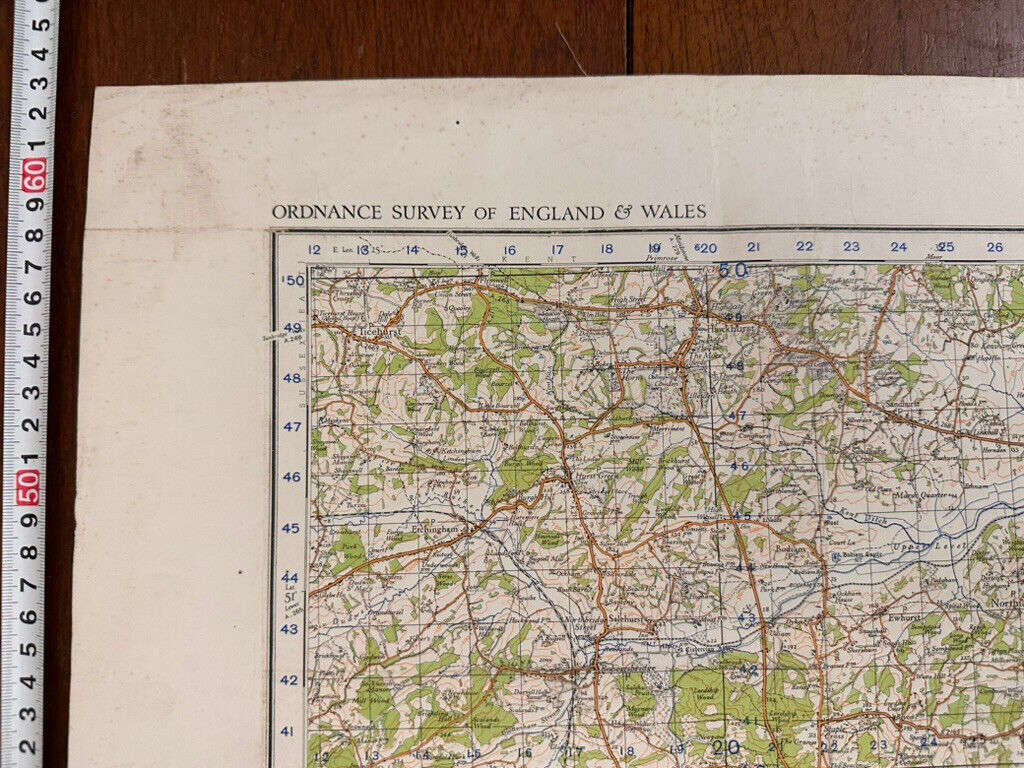 Original WW2 British Army GSGS OS Map of England - Hastings - The Militaria Shop