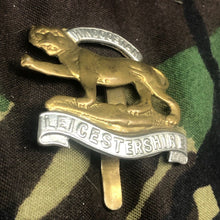 Load image into Gallery viewer, Original WW2 British Army Cap Badge - Leicestershire Regiment - The Militaria Shop