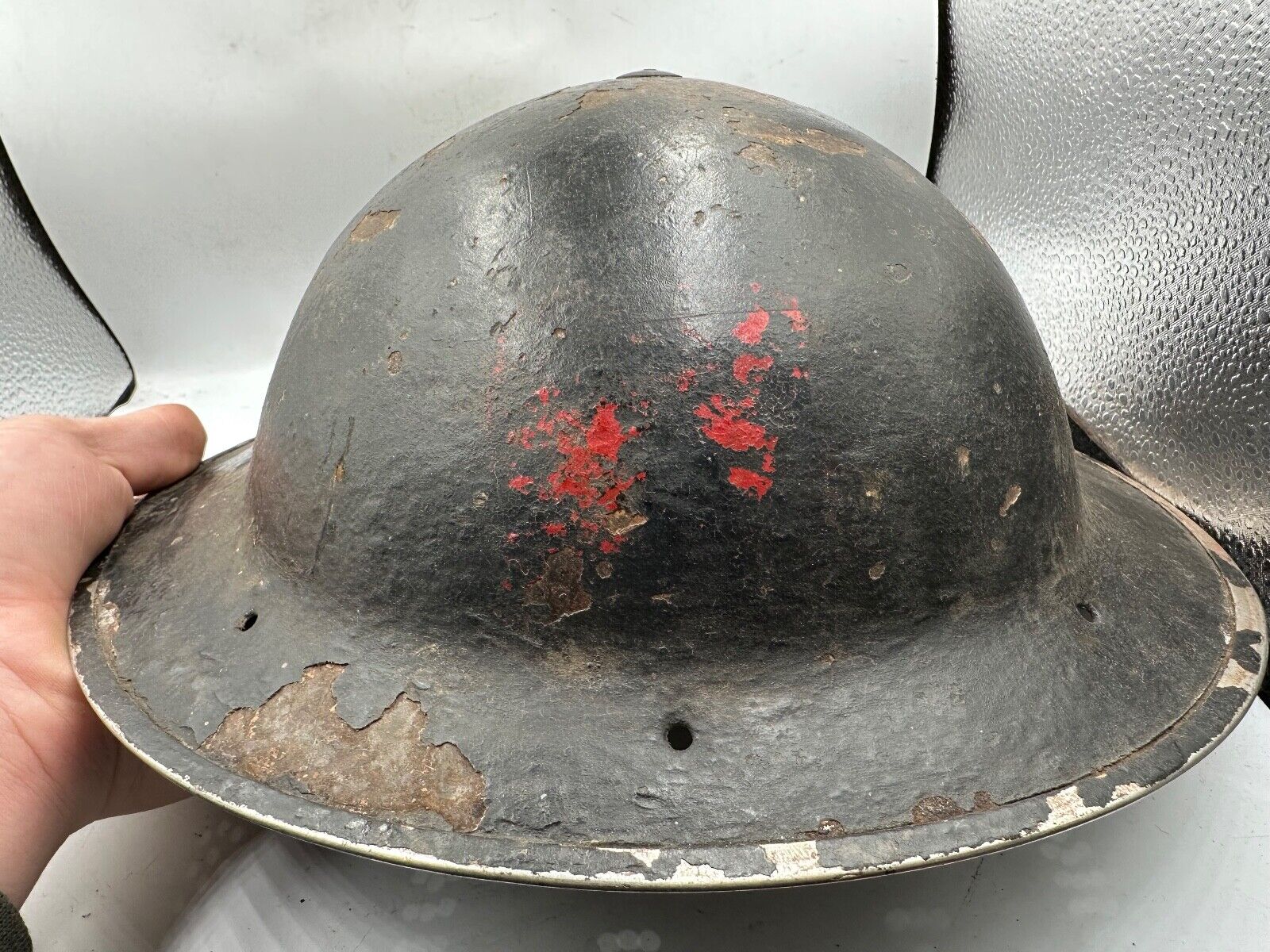 Original WW2 British Style South African Mk2 Army Combat Helmet & Liner - The Militaria Shop