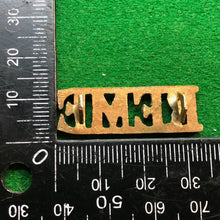 Load image into Gallery viewer, Original WW2 British Army Brass Shoulder Title - REME Engineers - The Militaria Shop