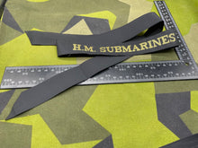 Lade das Bild in den Galerie-Viewer, Genuine British Royal Navy - HM Submarines Cap Tally - Full Length - The Militaria Shop