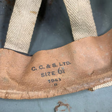 Load image into Gallery viewer, Original WW2 British Home Front Civil Defence Zuckerman Helmet - 1941 Dated - The Militaria Shop