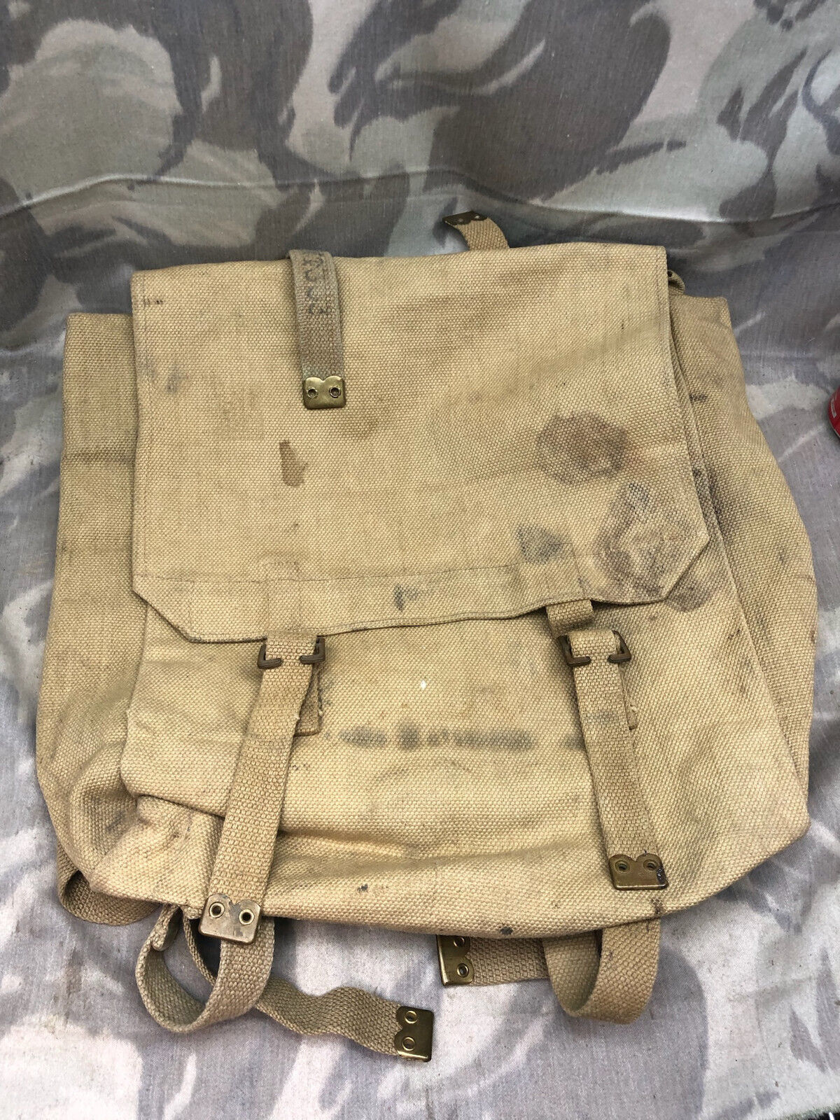 Original WW2 Dated British Army 37 Pattern Large Pack & Straps - Great Condition - The Militaria Shop