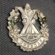 Load image into Gallery viewer, Original WW2 British Army Cap Badge - Cameron Highlanders - The Militaria Shop