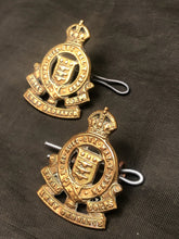 Load image into Gallery viewer, Original WW2 British Army Collar Badge Pair - Royal Army Ordnance Corps RAOC - The Militaria Shop