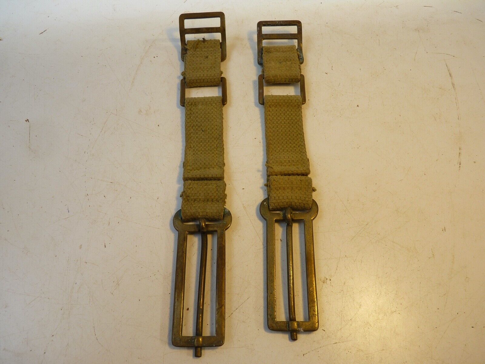 Genuine WW2 British Army 37 Pattern Webbing Brace Adaptors - Your choice of pair - The Militaria Shop