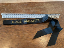 Lade das Bild in den Galerie-Viewer, Genuine British Royal Navy HMS Ashanti Cap Tally - Full Length - Mint - The Militaria Shop