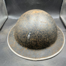 Charger l'image dans la galerie, Original WW2 British Home Front Black Civil Defence Helmet - The Militaria Shop
