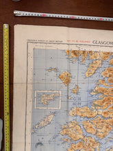 Load image into Gallery viewer, Original WW2 British Army RAF Navy Base Map of Scotland - Glasgow & Middle West - The Militaria Shop
