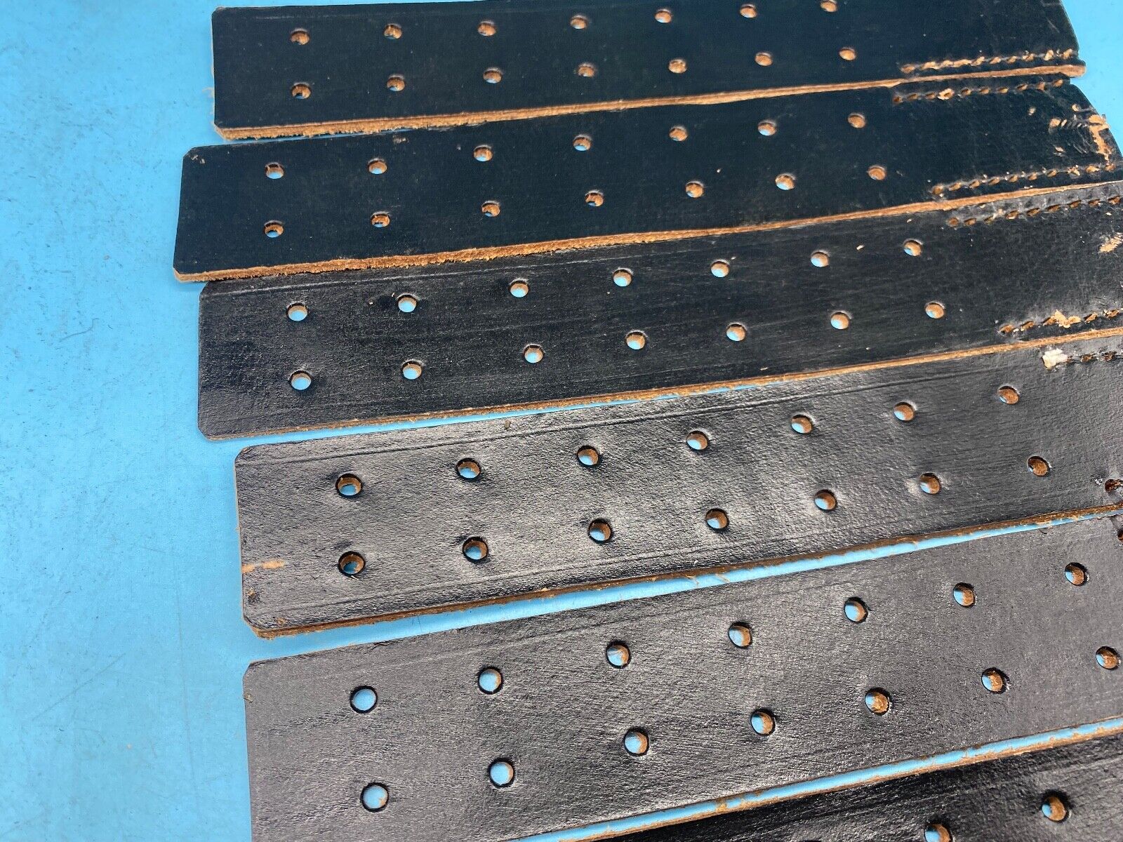 WW2 German Army belt leather fastening strip. Black Leather Reproduction - The Militaria Shop