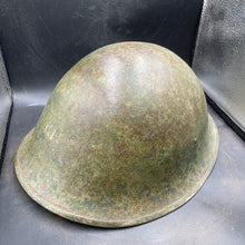 Load image into Gallery viewer, Original British/Canadian Army WW2 Mk3 Turtle High Rivet Combat Steel Helmet - The Militaria Shop