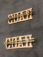 Load image into Gallery viewer, Original WW2 British Army RAOC Army Ordninance Corps Brass Shoulder Title Pair - The Militaria Shop