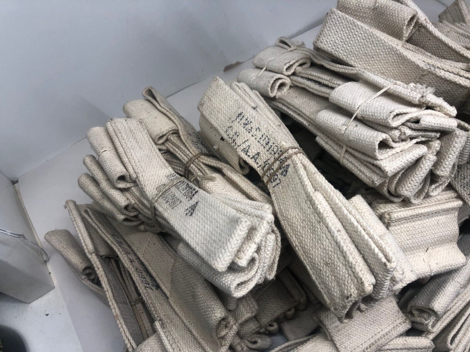Original WW2 British Army 37 Pattern Webbing Bayo Frog - White for Guards & MP's - The Militaria Shop