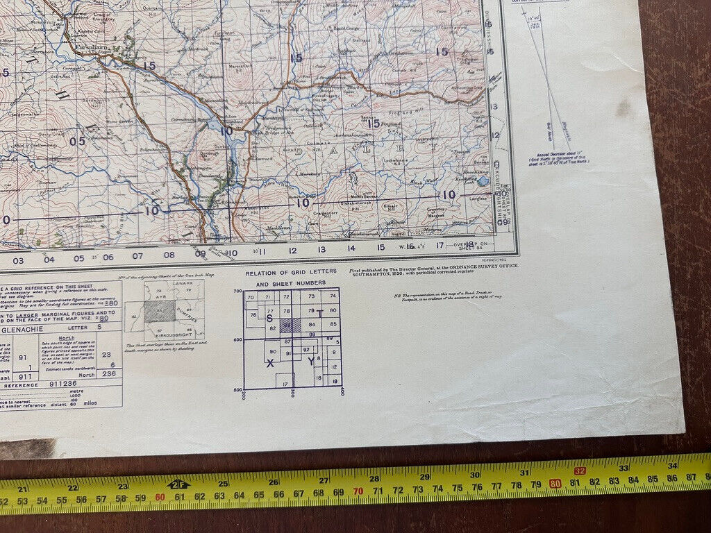 Original WW2 British Army GSGS OS Map of Scotland - Loch Doon - The Militaria Shop