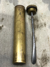 Load image into Gallery viewer, Original WW1 WW2 British Army Empty Brass Oil Bottle Lee Enfield SMLE - The Militaria Shop