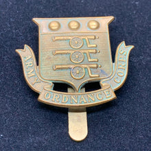 Load image into Gallery viewer, Original WW1 British Army Cap Badge - Army Ordnance Corps AOC - The Militaria Shop