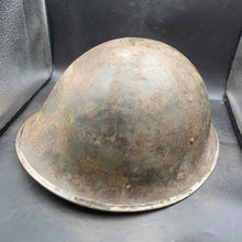Charger l'image dans la galerie, Original British/Canadian Army WW2 Mk3 Turtle High Rivet Combat Steel Helmet - The Militaria Shop