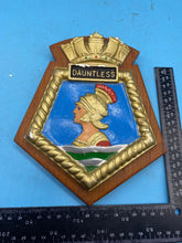 Lade das Bild in den Galerie-Viewer, Original British Royal Navy HMS Dauntless Ships Plaque - The Militaria Shop