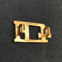 Load image into Gallery viewer, Original WW1 British Army Brass Shoulder Title - 4th Hussars - The Militaria Shop