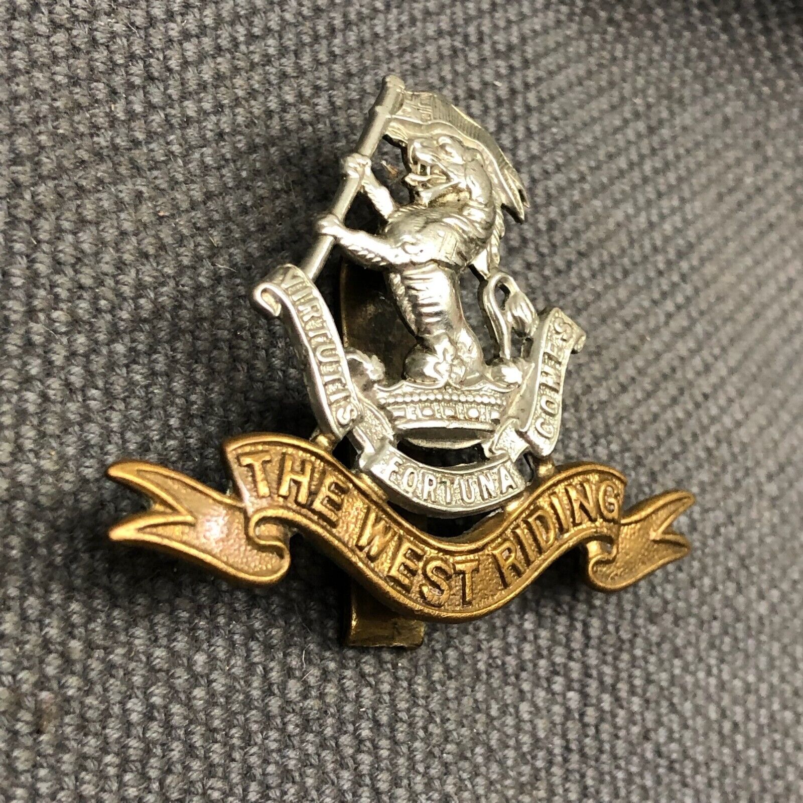 Original WW2 British Army Cap Badge - The West Riding Regiment - The Militaria Shop