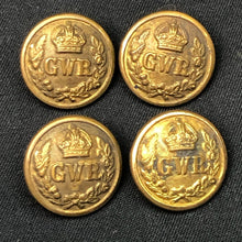 Charger l'image dans la galerie, Original British Great Western Railway Buttons - x4 - The Militaria Shop