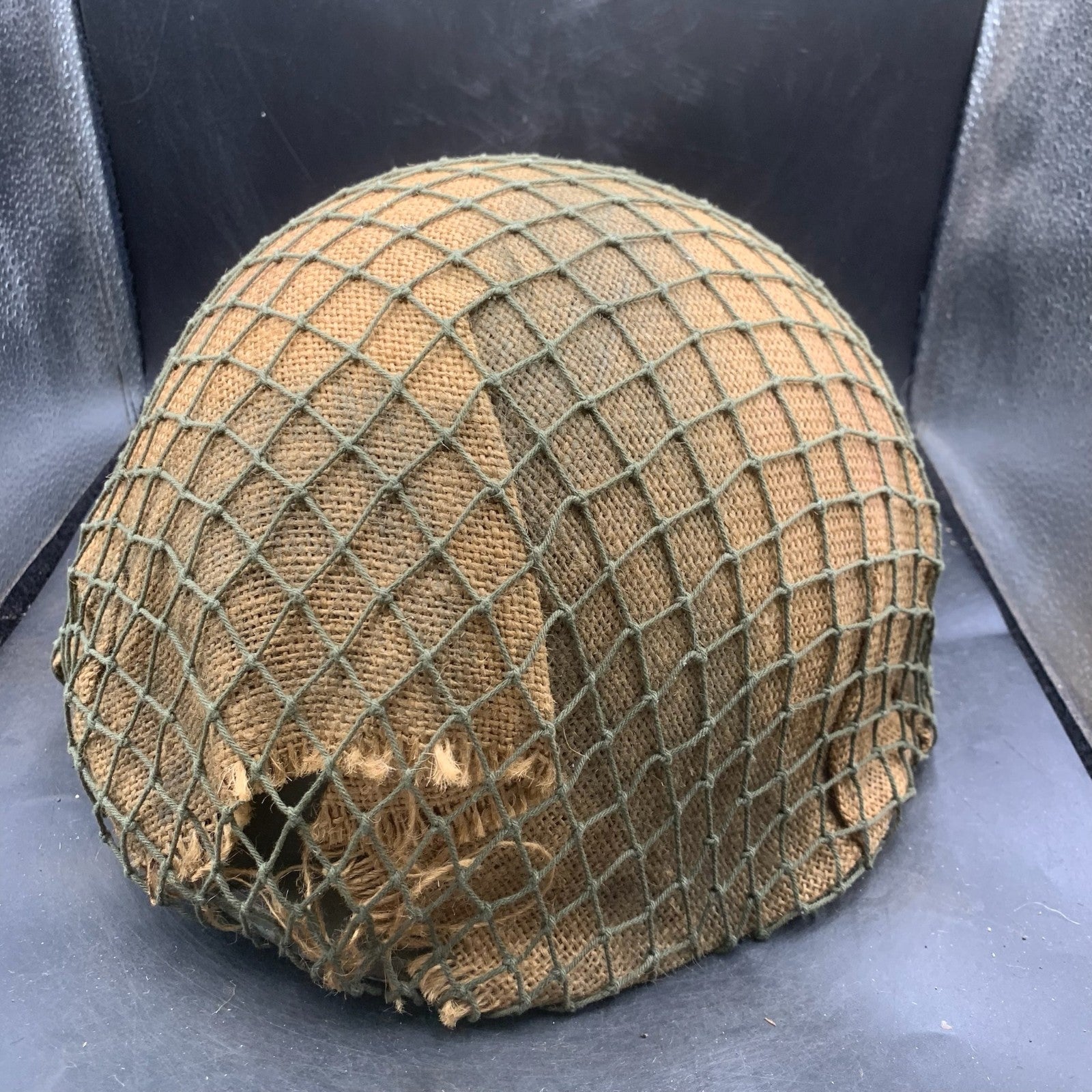 Genuine Dutch Army M53 Euroclone of US M1 Camouflaged Helmet & Liner Set - The Militaria Shop