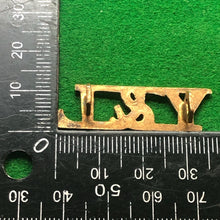 Load image into Gallery viewer, Original WW2 British Army Brass Shoulder Title - South Wales Borderers - The Militaria Shop