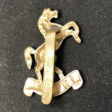 Load image into Gallery viewer, Genuine WW2 British Army Brass Cap Badge - Queen's Own Royal West Kent Regiment - The Militaria Shop
