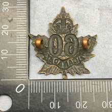 Load image into Gallery viewer, Original WW2 Canadian Army 60th (Montreal) Infantry Battalion CEF Collar Badge - The Militaria Shop