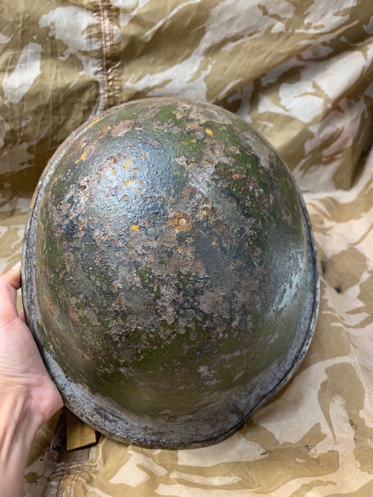 WW2 Mk3 High Rivet Turtle - British / Canadian Army Helmet - Nice Original - The Militaria Shop