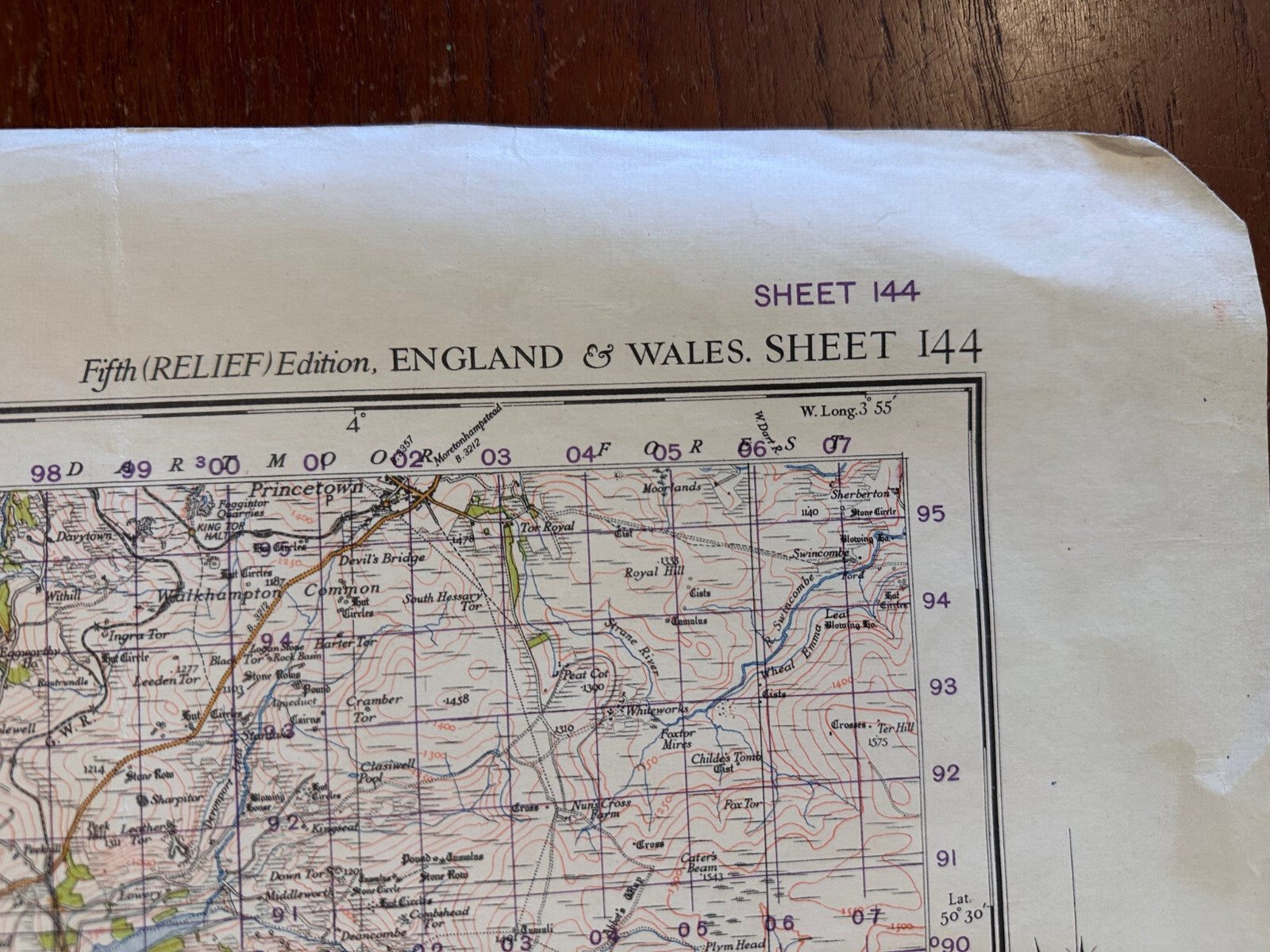 Original WW2 British Army GSGS OS Map England - Plymouth - The Militaria Shop