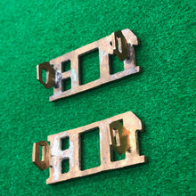 Load image into Gallery viewer, Original WW1 British Army Brass Shoulder Titles - 11th Hussars - The Militaria Shop