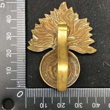 Load image into Gallery viewer, Genuine WW2 British Army Brass Cap Badge - Royal Fusiliers - The Militaria Shop