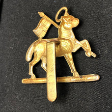 Load image into Gallery viewer, Genuine WW2 British Army Brass Cap Badge - Queen's Royal Regiment (West Surrey) - The Militaria Shop
