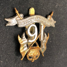 Load image into Gallery viewer, Genuine WW2 British Army Brass Cap Badge - 16th (The Queen's) Lancers - The Militaria Shop