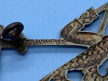 Load image into Gallery viewer, Original WW1 - 6th Duke Of Connaughts Royal Canadian Hussars Cap Badge - Marked - The Militaria Shop